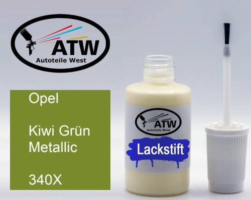 Opel, Kiwi Grün Metallic, 340X: 20ml Lackstift, von ATW Autoteile West.